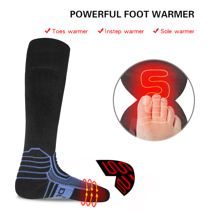 ถุงเท้าพร้อมเครื่องทำความร้อนไฟฟ้า - ถุงเท้าอุ่นร้อน