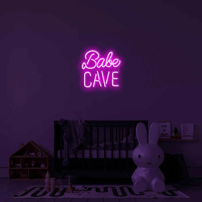 ป้ายไฟ LED 3D ติดผนังด้านใน - Babe Cave