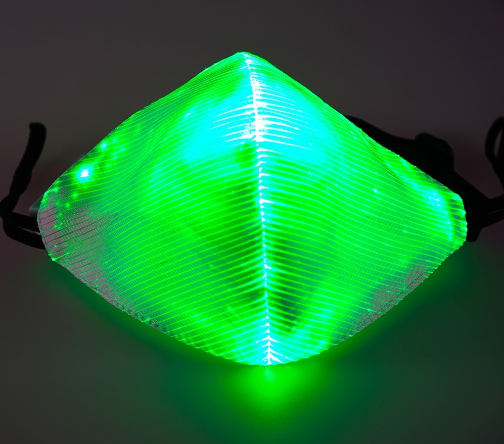 หน้ากาก LED สีเขียว