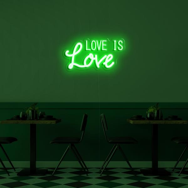 โลโก้ 3D นีออน LED บนผนัง - Love is Love ขนาด 50 ซม.