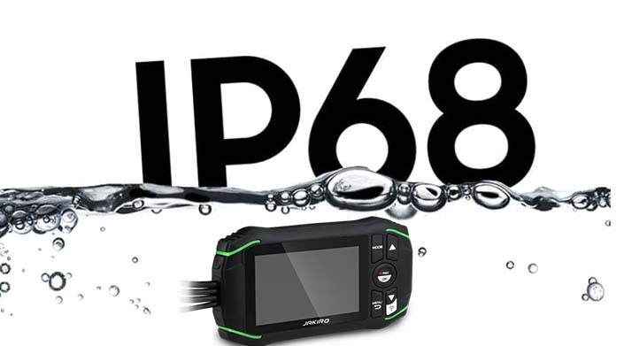 การป้องกัน IP68 - กล้องกันน้ำ + กันฝุ่นในรถมอเตอร์ไซค์
