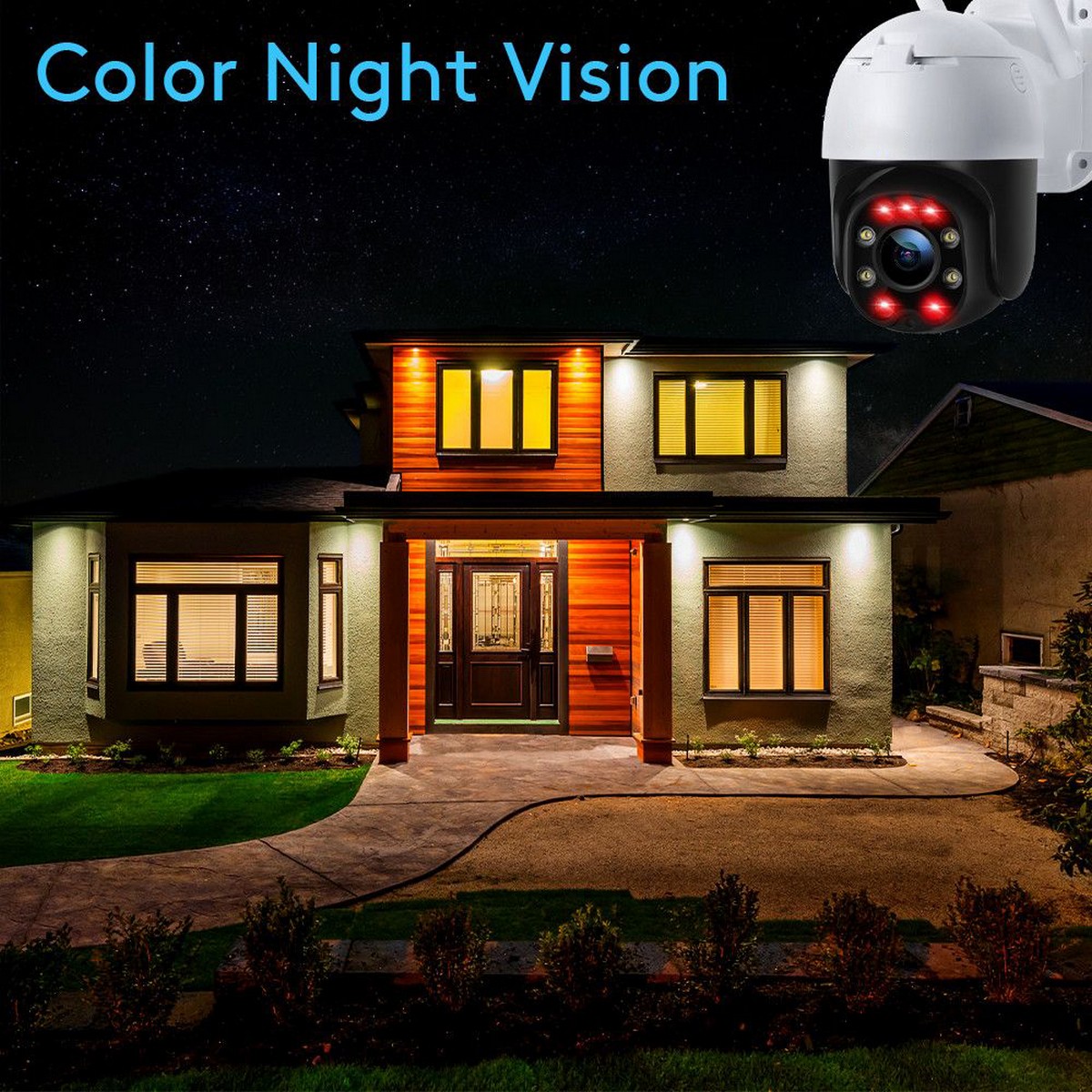 กล้องรักษาความปลอดภัย ip night vision - ไฟ LED อินฟราเรดสี