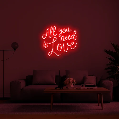 ป้ายไฟ LED ส่องสว่าง ALL YOU NEED IS LOVE