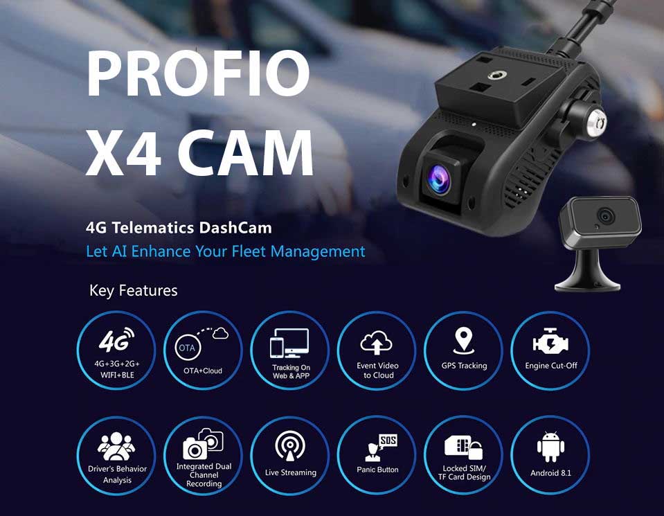 กล้องติดรถยนต์บนคลาวด์ Profio X4.2