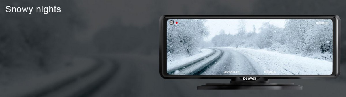 สุดยอดกล้องติดรถยนต์ duovox v9 - snowfall