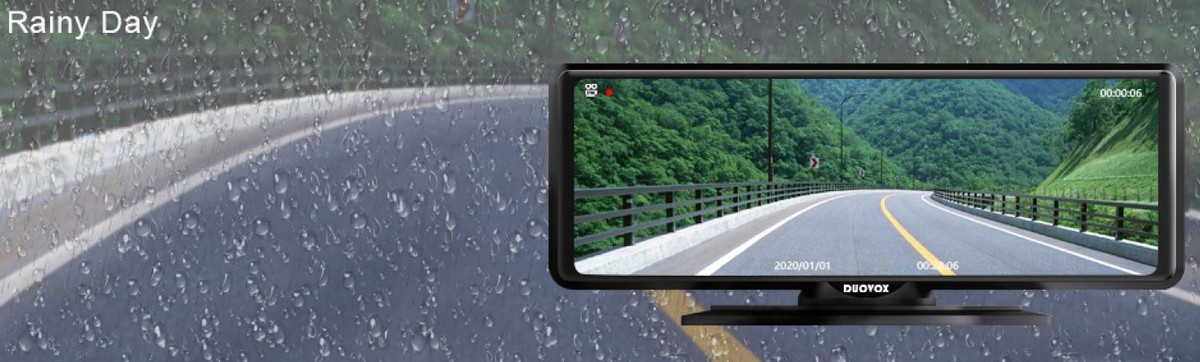 กล้องติดรถยนต์ที่ดีที่สุดพร้อม night vision duovox v9 - rain
