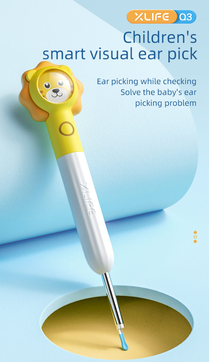 อุปกรณ์ทำความสะอาดหูสำหรับเด็กพร้อมการเชื่อมต่อ wifi สำหรับเด็กที่มีกล้องอยู่ในหู