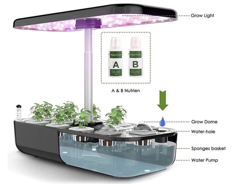 หลอดไฟ LED GROW (ไฮโดรโปนิกส์) สำหรับปลูกพืช - ชุด 12 แคปซูล