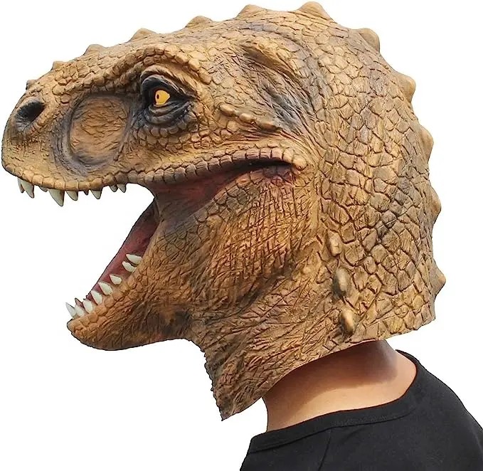 หน้ากากฮาโลวีน ซิลิโคน ไดโนเสาร์ t rex หน้ากากหัวไดโนเสาร์